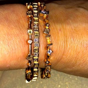 GUC KS bangle bracelet set of three rose gold